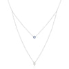 CANNER 925 Silver Devil Eyes Blue Zircon Pendant Necklace ATHLEXES