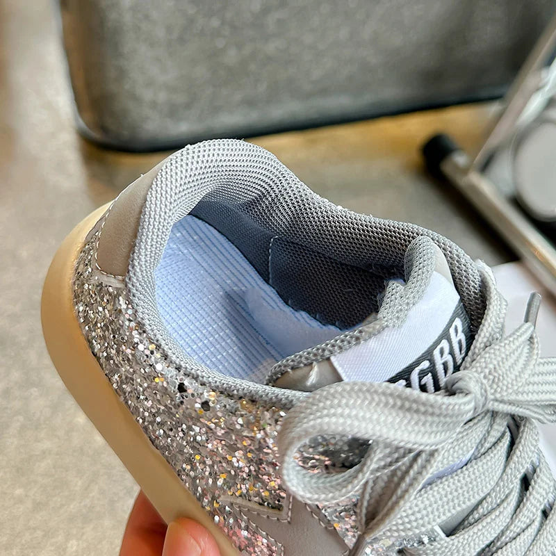 StarSequin Kids Lace-Up Running Sneakers ATHLEXES