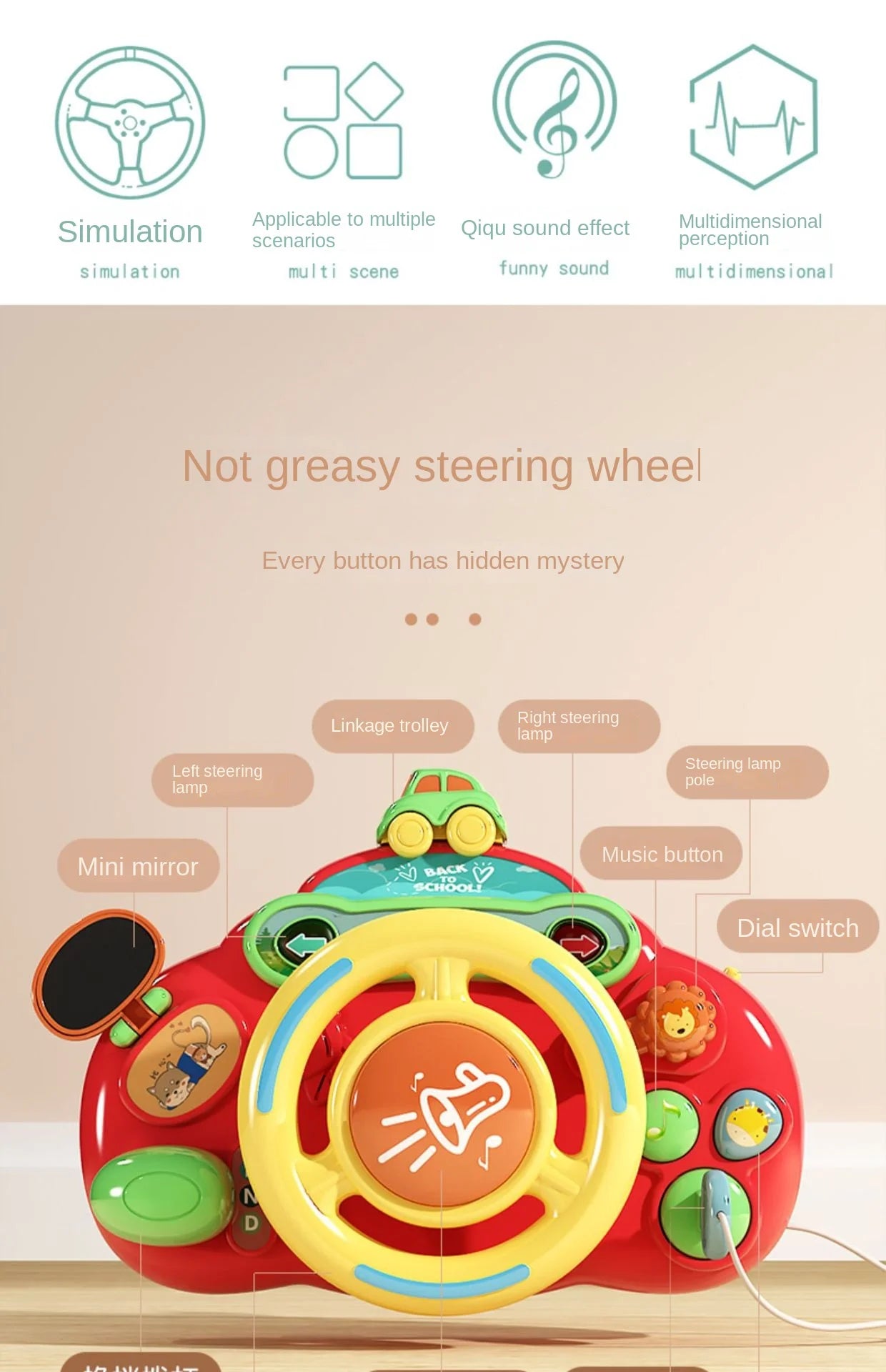 ToddlerDrive Electric Steering Wheel Toy ATHLEXES