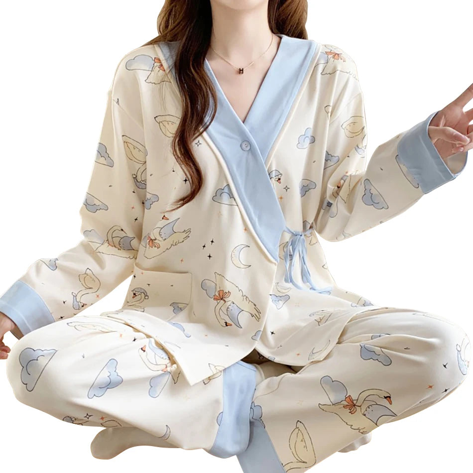 Elegant Maternity Nursing Pajama Set ATHLEXES
