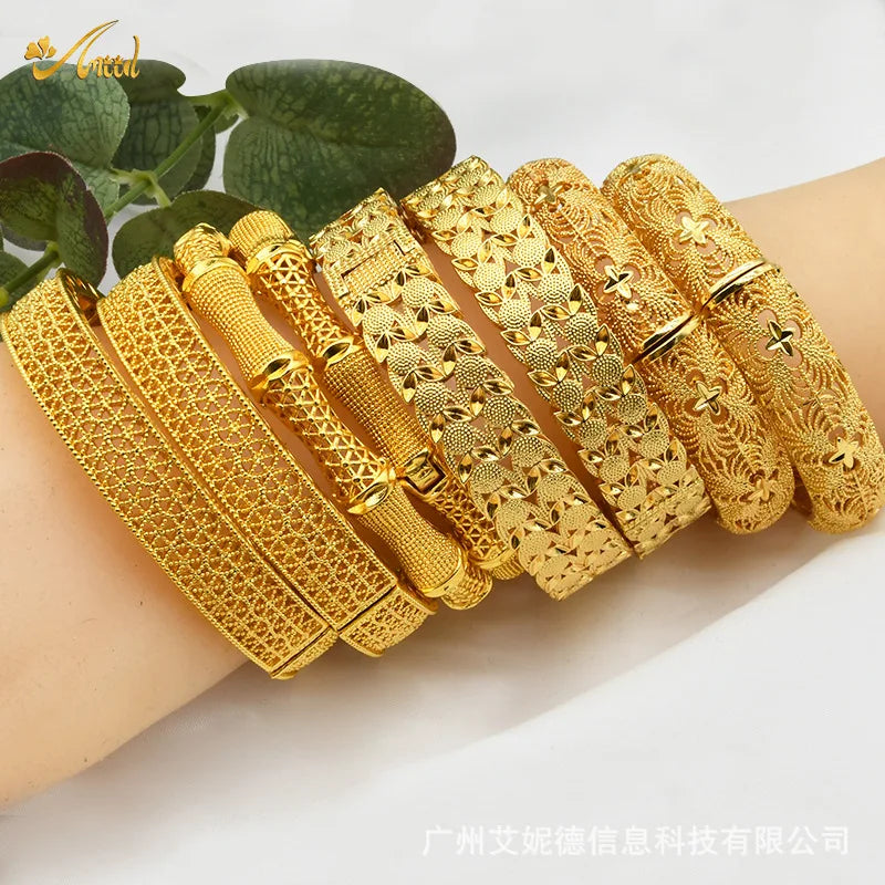 Dubai Bridal Light Luxury Gold Plated Bracelet ATHLEXES