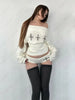 Gothic Chic Boat Neck Long Sleeve Top for Women ATHLEXES