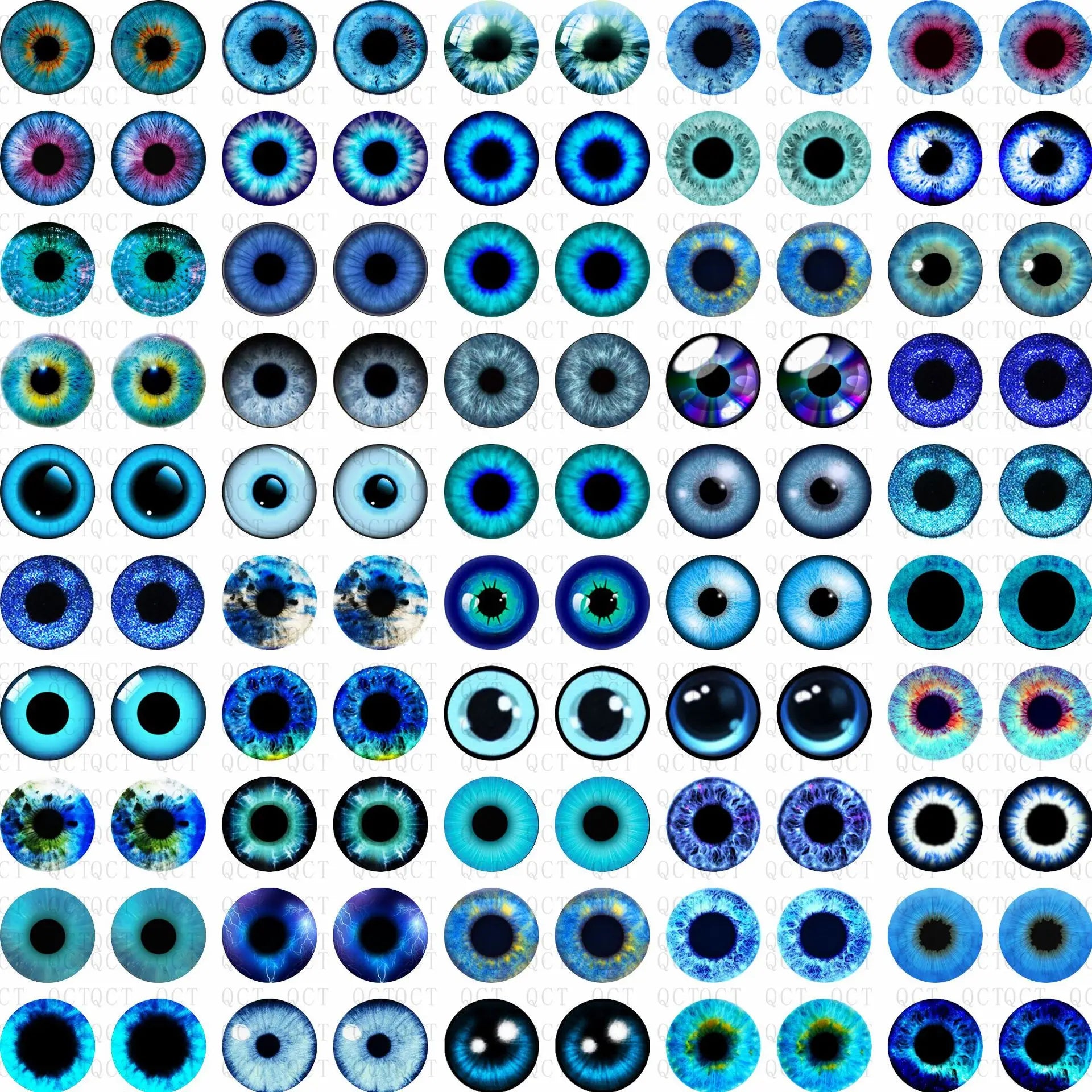 Dazzling Dragon Cat Eye Glass Cabochons - 50Pcs Set ATHLEXES