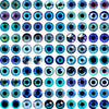 Dazzling Dragon Cat Eye Glass Cabochons - 50Pcs Set ATHLEXES
