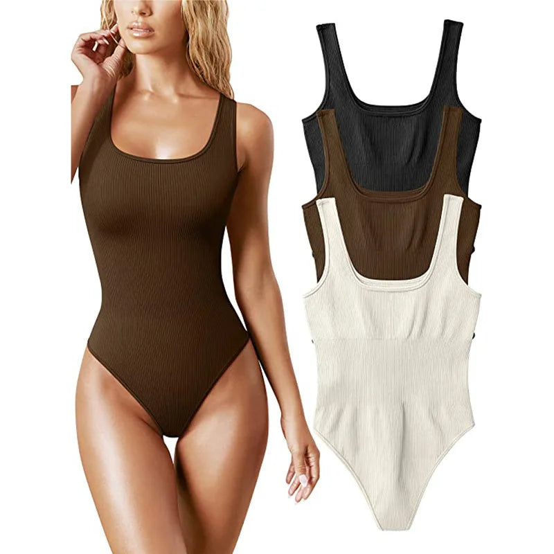 GUUDIA Ribbed Tummy Control Shaping Jumpsuit ATHLEXES