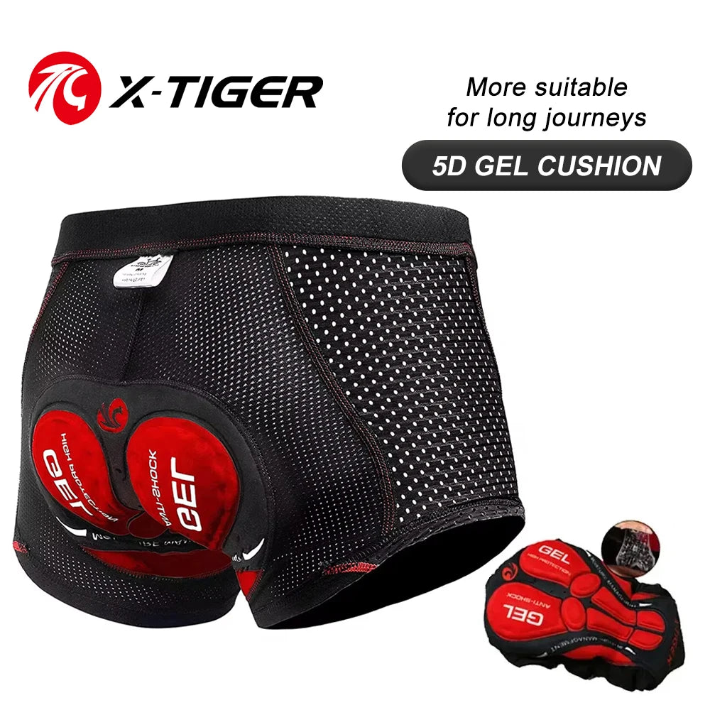 X-TIGER Men's 5D Gel Pad Cycling Shorts ATHLEXES
