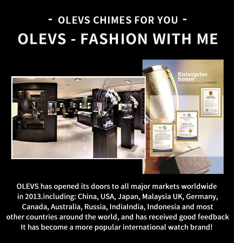 OLEVS Luxury Diamond Quartz Watch for Men ATHLEXES