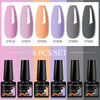 NailArt Pro 6pc UV Gel Polish Kit for Manicure ATHLEXES