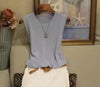 Summer Knit O-Neck Sleeveless Casual Top ATHLEXES