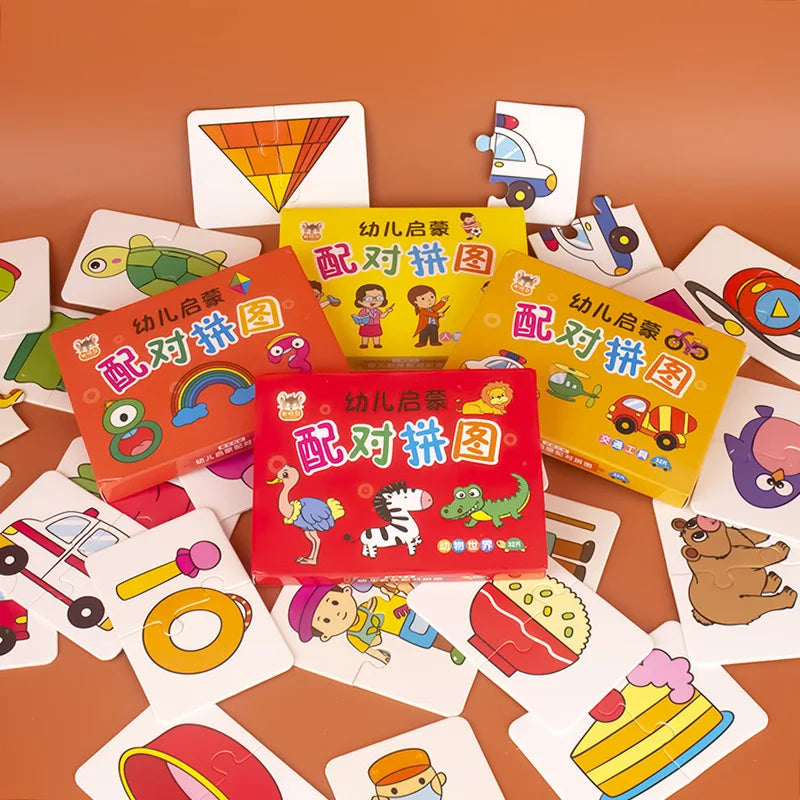 Cognitive Adventure: 32 Pcs Animal Matching Puzzle ATHLEXES