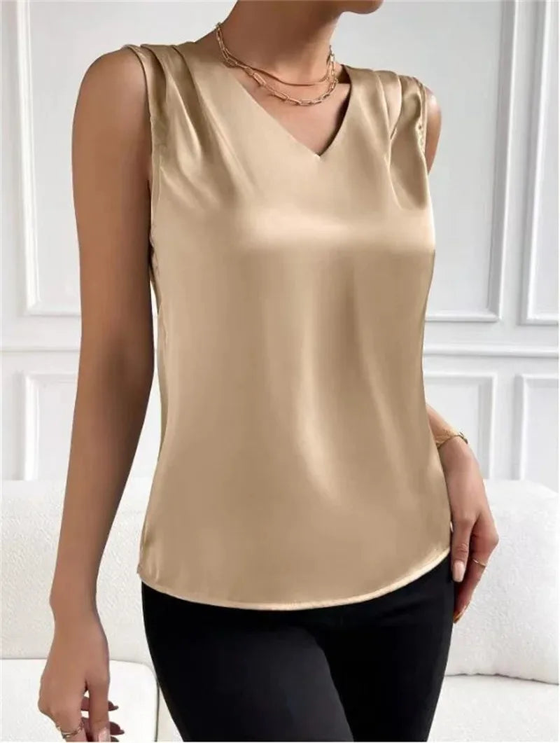 Chic V Neck Summer Vest for Effortless Style ATHLEXES