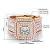 Elegant 2PCS Moissanite Wedding Ring Set 925 Silver ATHLEXES