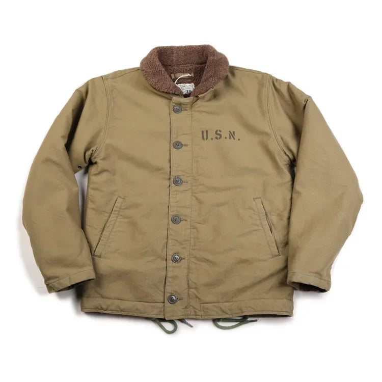 NON STOCK USN N-1 Military Style Warm Coat with Sherpa Lining ATHLEXES