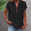 Breezy V Neck Cotton Linen Shirt for Women ATHLEXES