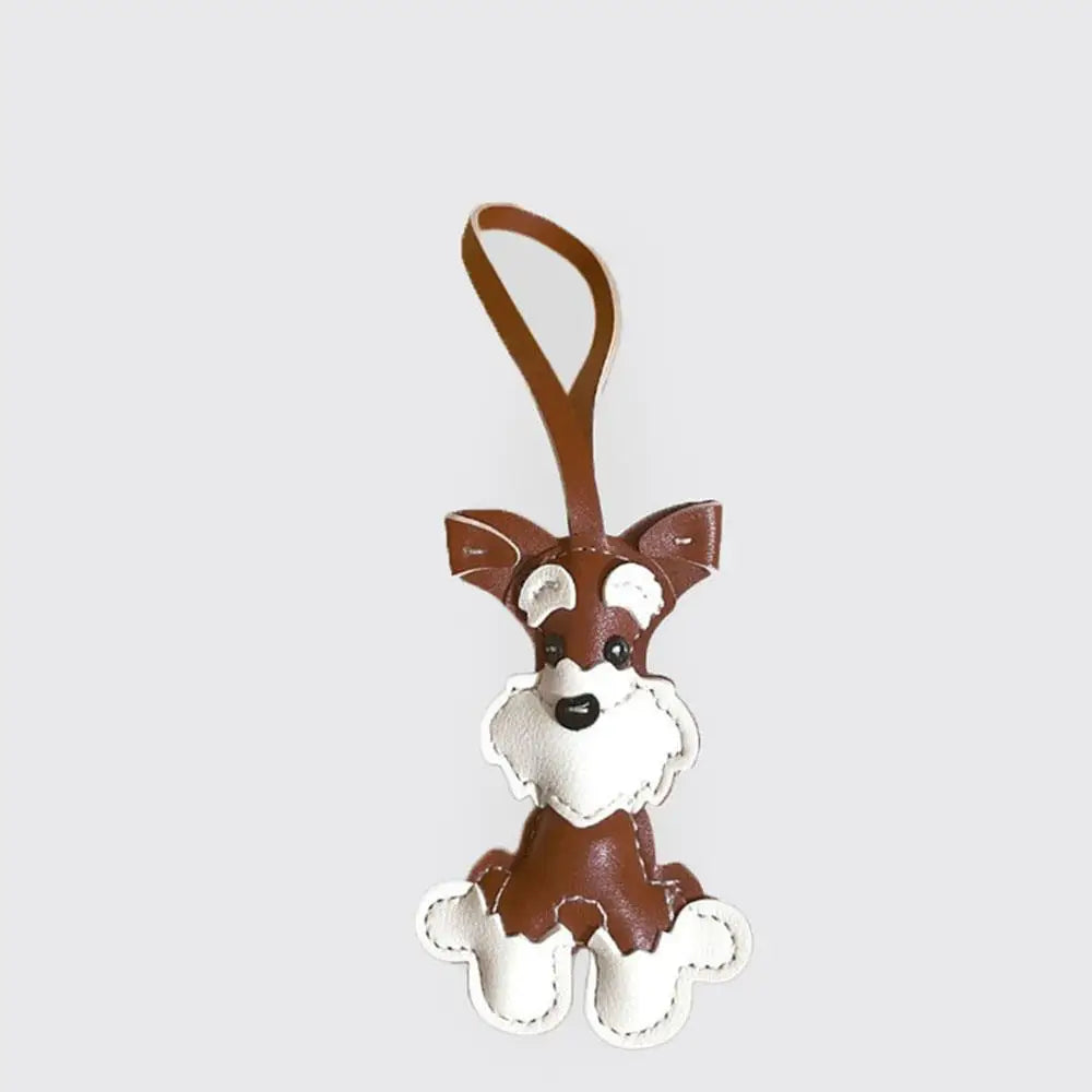 Cute Puppy PU Leather Key Ring Pendant ATHLEXES