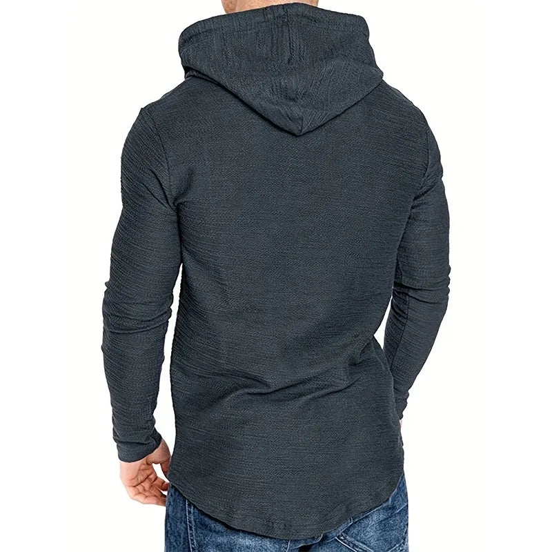 Lightweight Solid Color Hooded Sweatshirt ATHLEXES