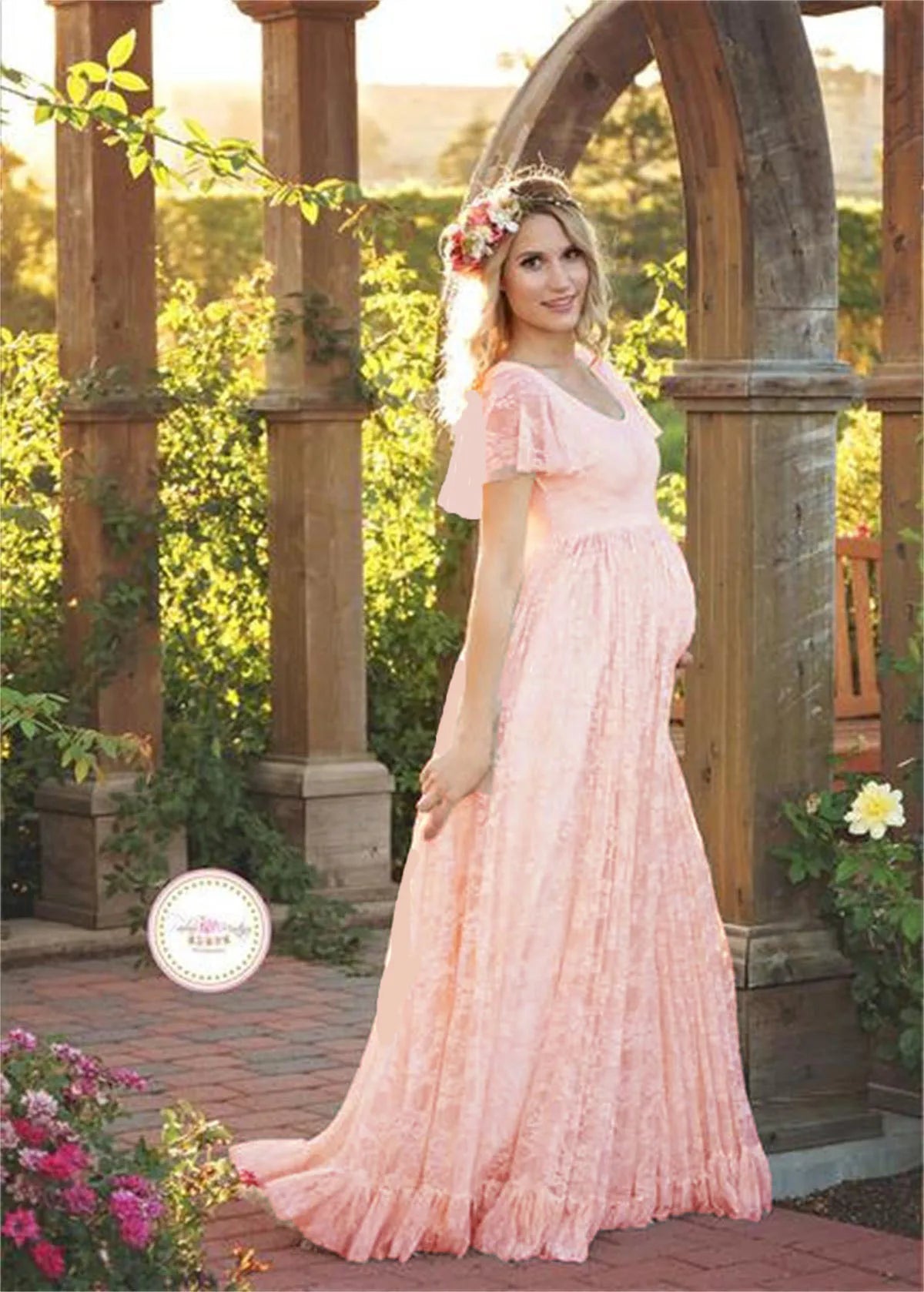 Luxe Lace Maternity Dress for Stunning Photoshoots ATHLEXES