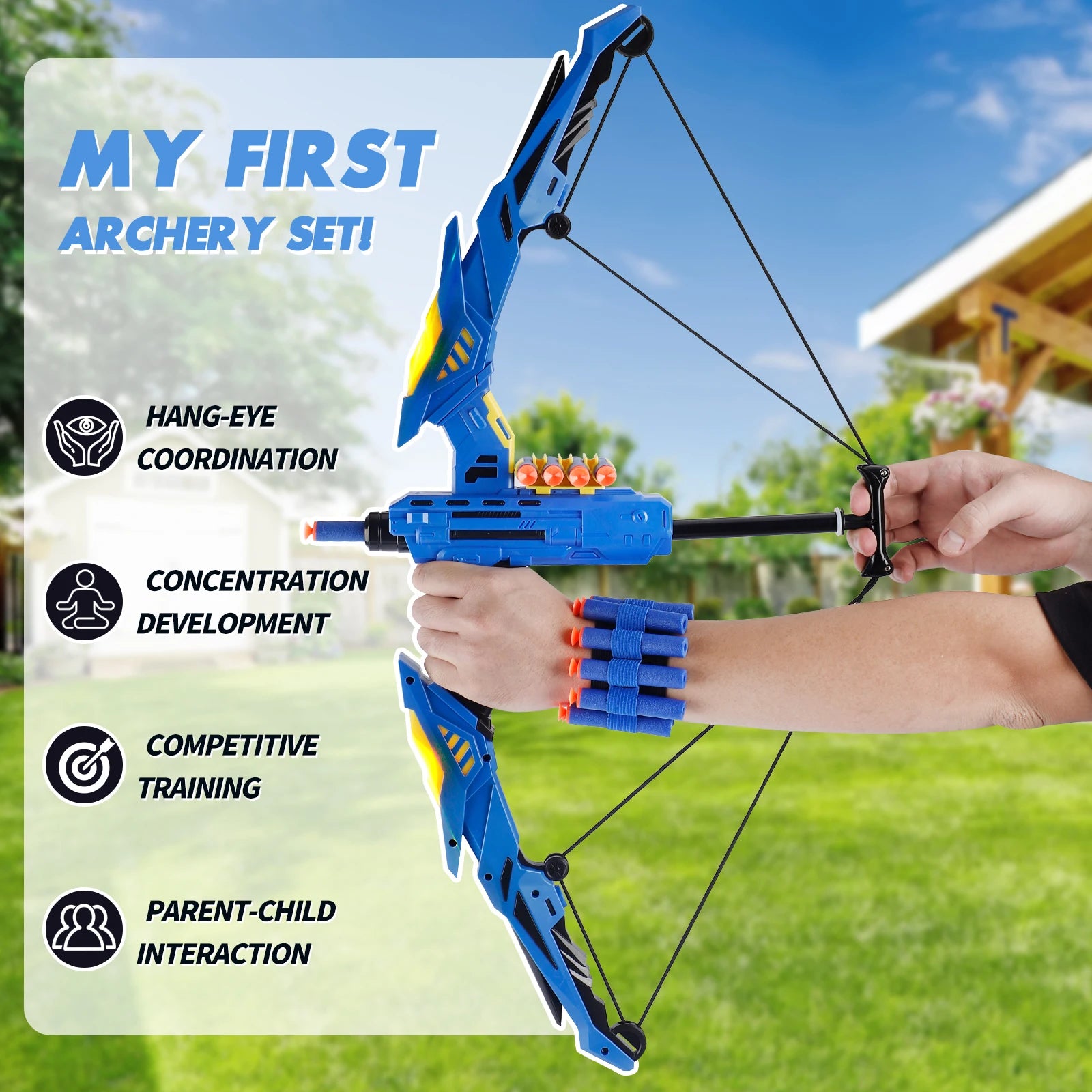 GlowDart LED Archery Toy Set for Kids ATHLEXES