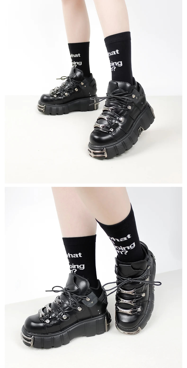 Punk Chic Women's Lace-Up Rock Boots ATHLEXES