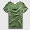 VogueFit Solid Cotton V-Neck Slim Fit T-Shirt for Men ATHLEXES