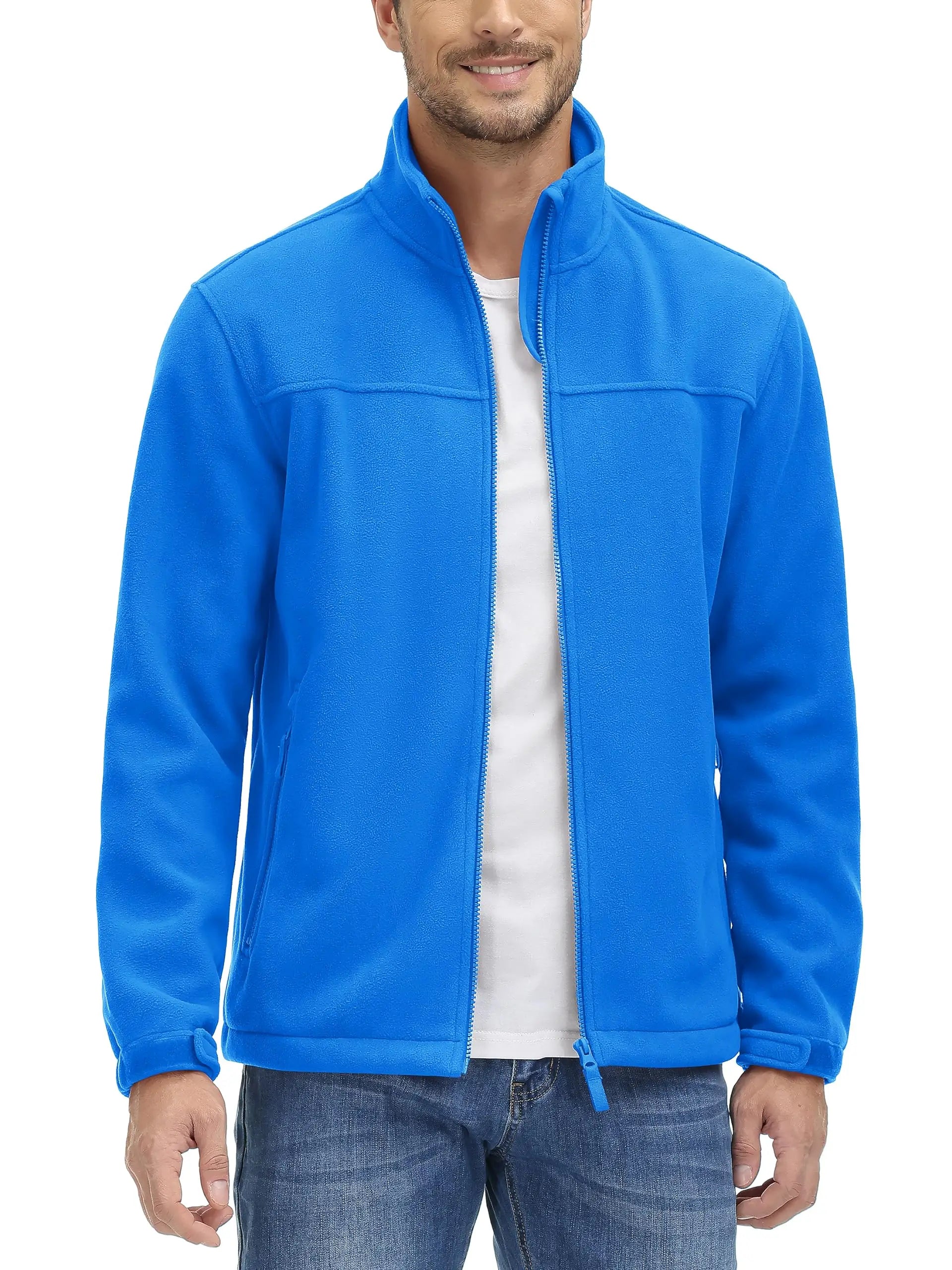 TACVASEN Men's Windproof Fleece Jacket with Pockets ATHLEXES