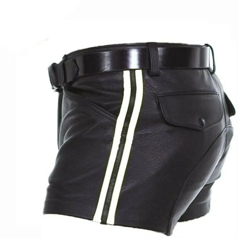 Urban Luxe PU Leather Shorts for Men ATHLEXES
