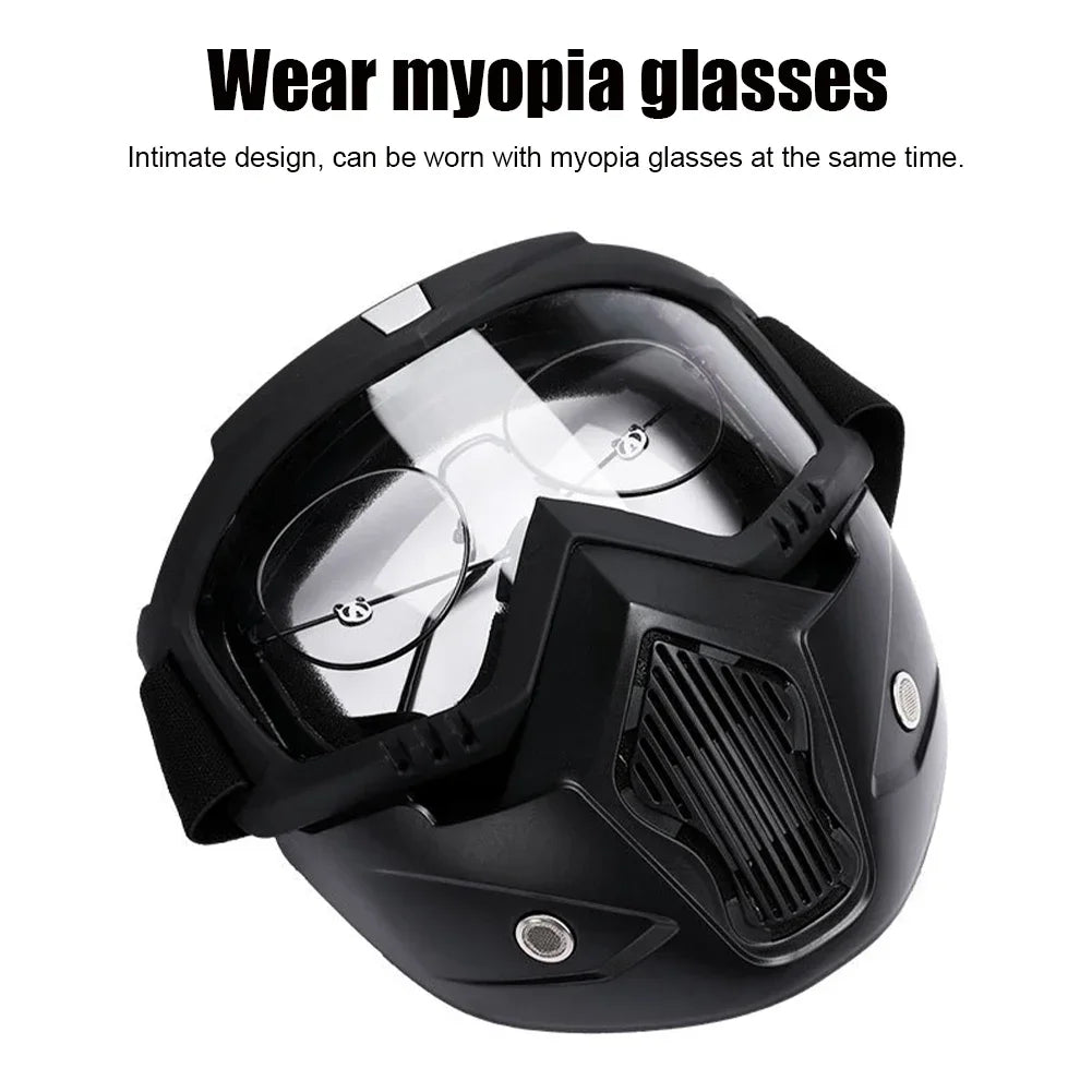 Ultimate UV400 Motorcycle Goggles with Mouthpiece ATHLEXES