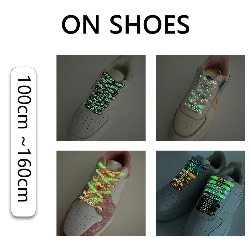 Luminous Glow AF1 Shoelaces - 4Pcs Sneaker Decor ATHLEXES