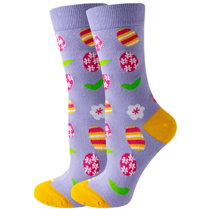 Colorful Cotton Women's Socks - Trendy Hedgehog & Sloth Designs ATHLEXES
