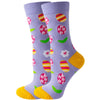 Colorful Cotton Women's Socks - Trendy Hedgehog & Sloth Designs ATHLEXES