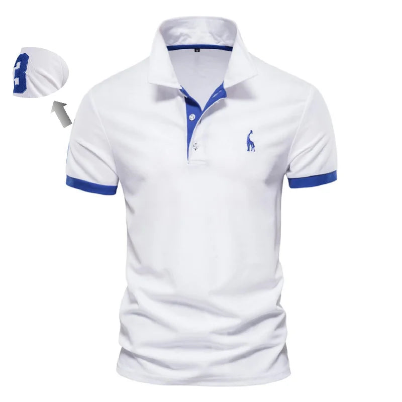 AIOPESON Men's Cotton Slim Fit Polo Shirts Summer Style ATHLEXES