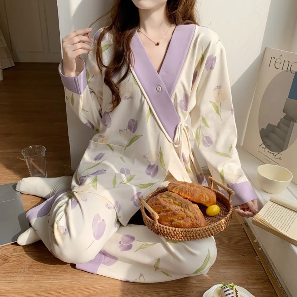 Elegant Maternity Nursing Pajama Set ATHLEXES