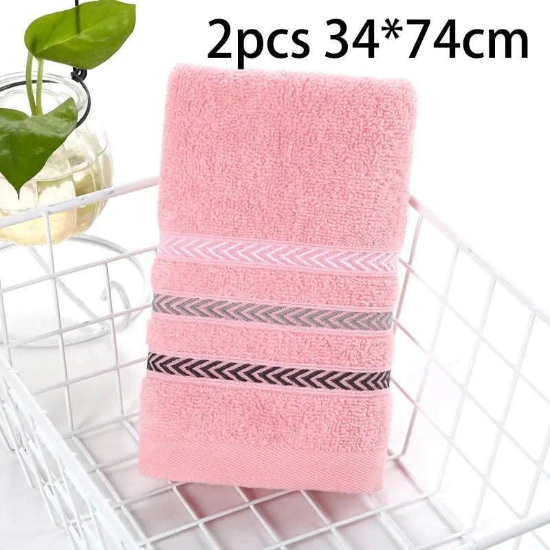 WheatEar Quick Dry Cotton Towels 2pcs Set ATHLEXES