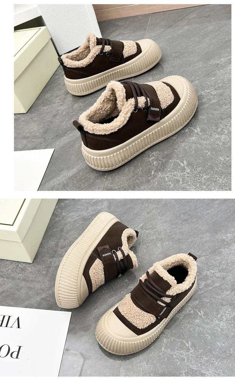 CozyFur Luxe Winter Lace-Up Sneakers ATHLEXES