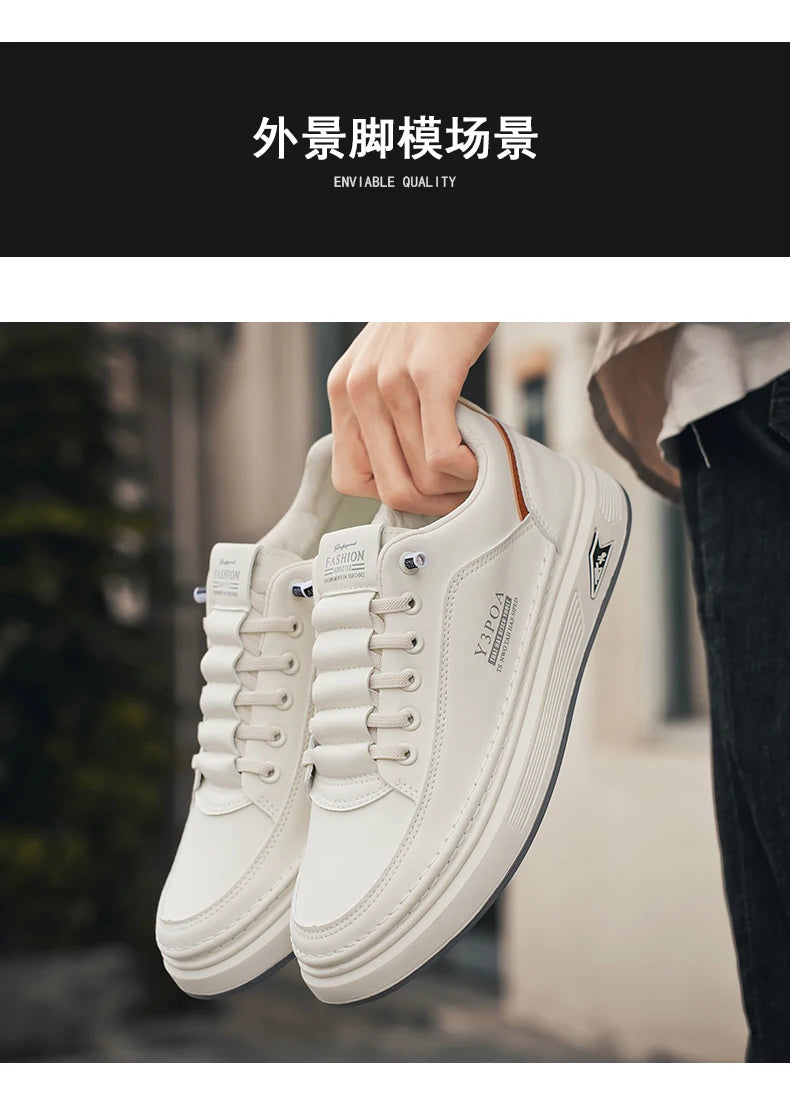 BreatheEasy Leather Casual Sneakers for Men ATHLEXES