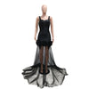 Elegant 3D Floral Mesh Mermaid Maxi Dress ATHLEXES