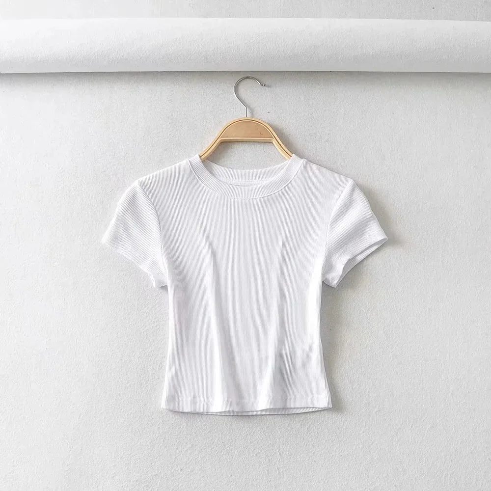 Summer Sexy O-neck Crop Top for Women ATHLEXES