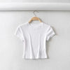 Summer Sexy O-neck Crop Top for Women ATHLEXES