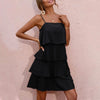 Chic Ruffle Tiered Chiffon Mini Dress for Summer ATHLEXES