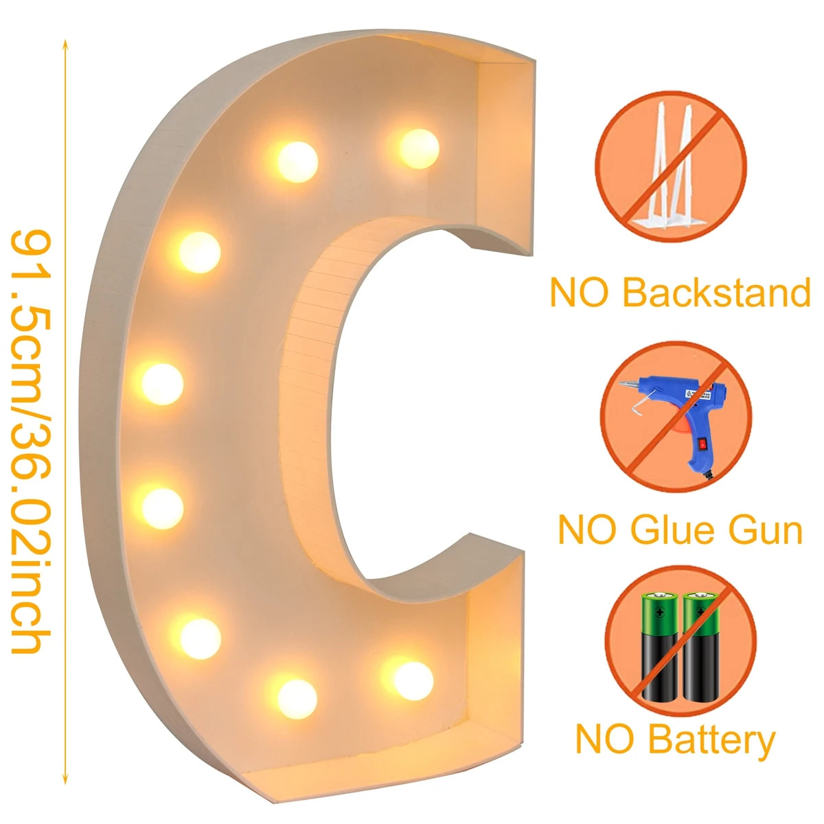 Giant LED Letter Light Box for Events & Decor ATHLEXES