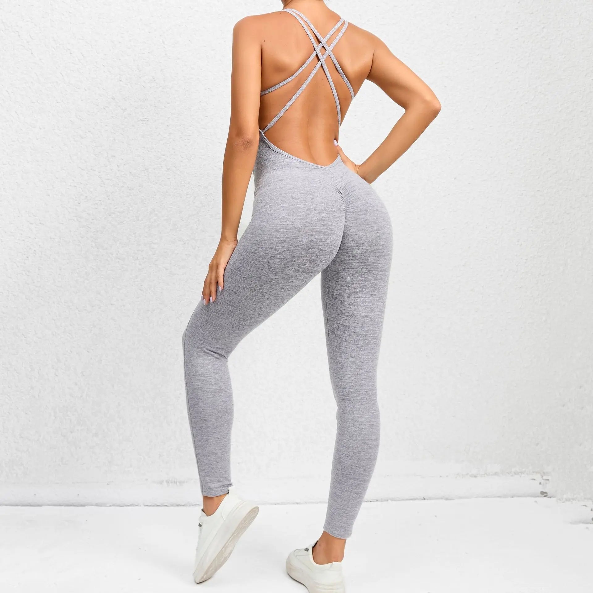 Sexy Backless Bodycon Scrunch Jumpsuit ATHLEXES