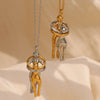 E.B.belle People Hug Pendant Necklace in Gold ATHLEXES