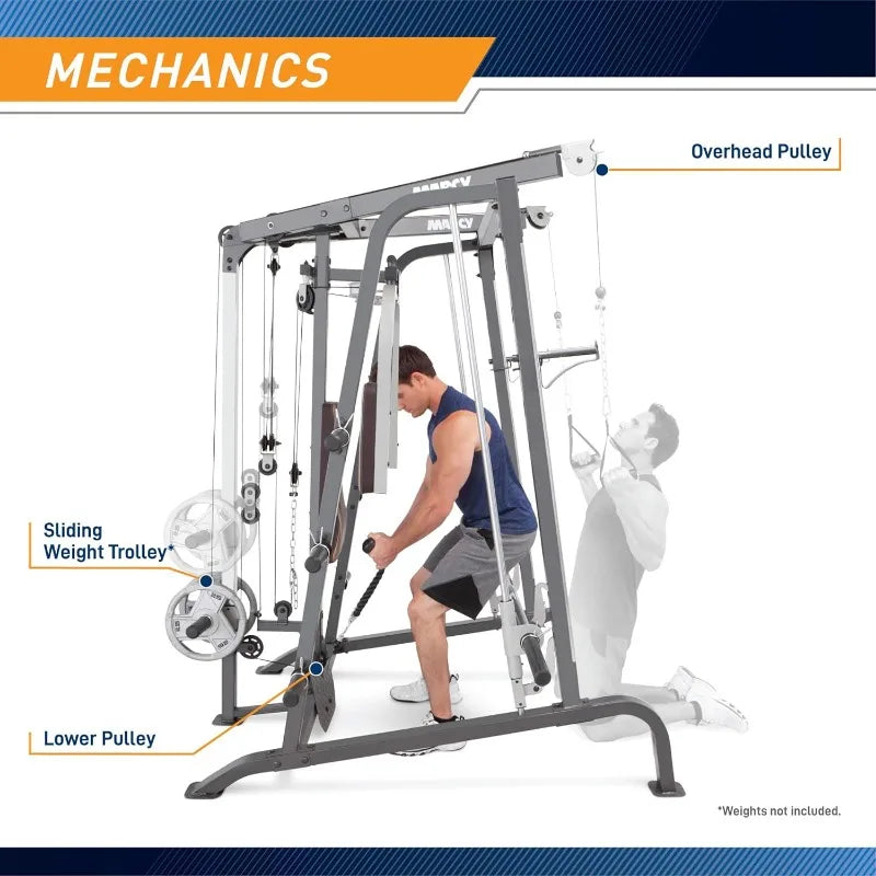 MARCY Ultimate Smith Cage Full Body Home Gym System ATHLEXES
