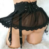 Seductive Sheer Lace Black Lingerie Skirt for Women ATHLEXES