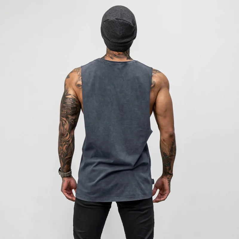 Men's Summer Cotton Gym Tank Top for Fitness ATHLEXES