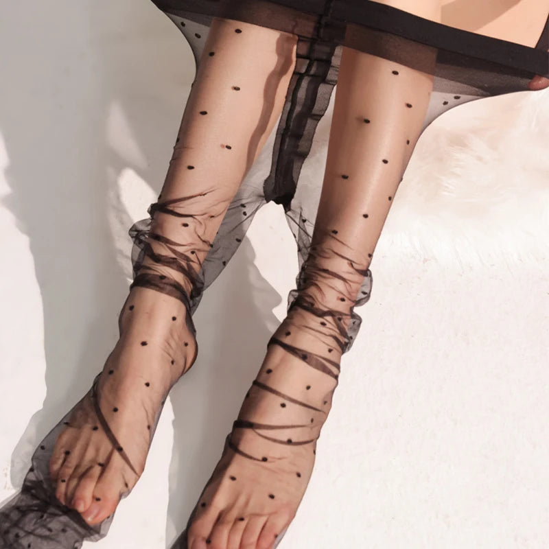 Chic Polka Dot High Waist Control Tights ATHLEXES
