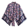 Happie Queens Boho Floral Kimono Bikini Cover-up ATHLEXES
