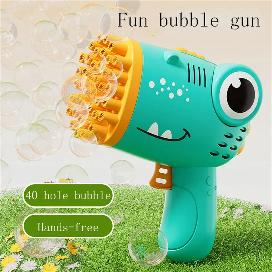 DinoBlaster 40 Hole Bubble Gun for Kids ATHLEXES