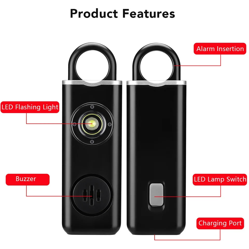 Ultimate 130dB Personal Self Defense Alarm Keychain for Women ATHLEXES