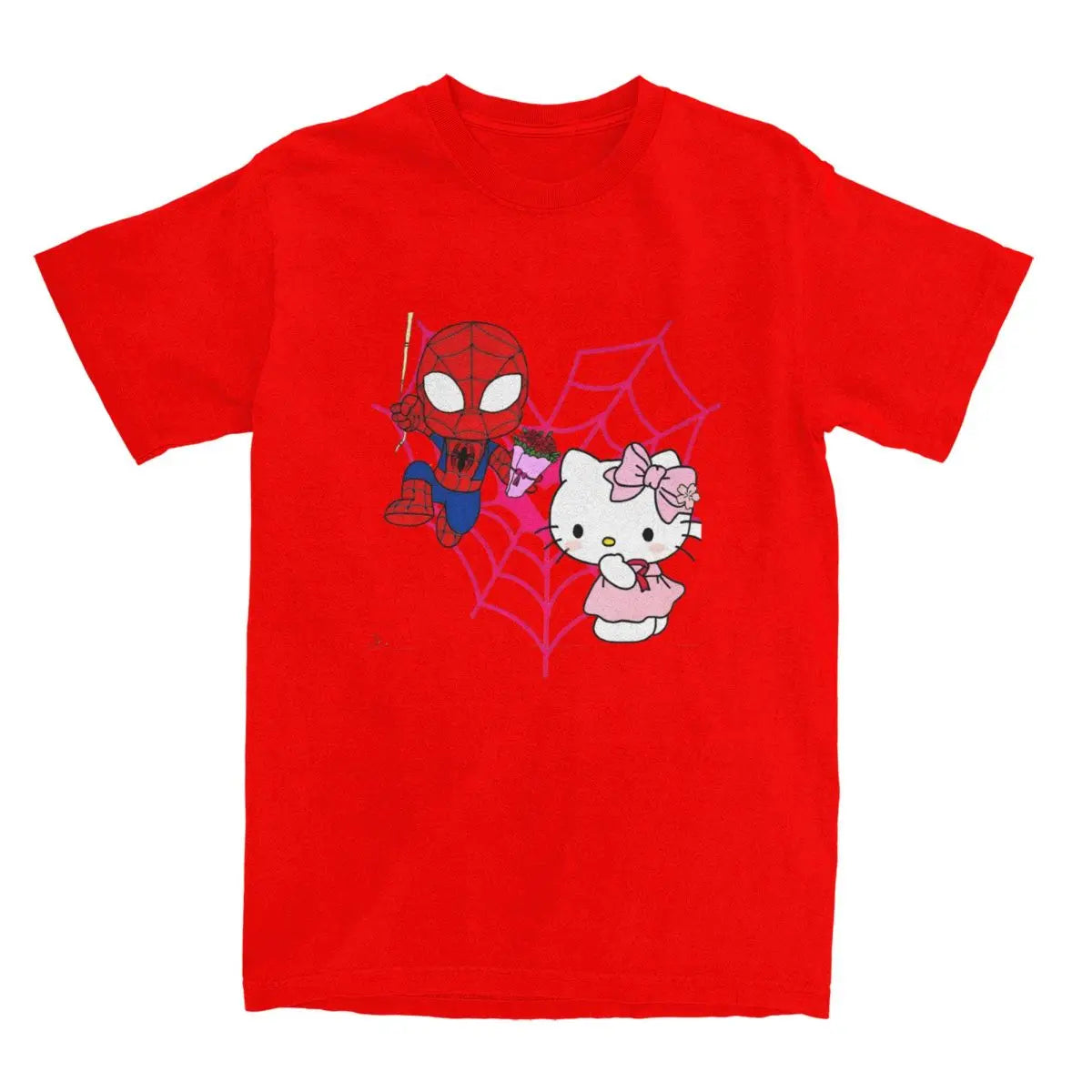 Hello Kitty x Spiderman Vintage Cotton Couple T-Shirt ATHLEXES